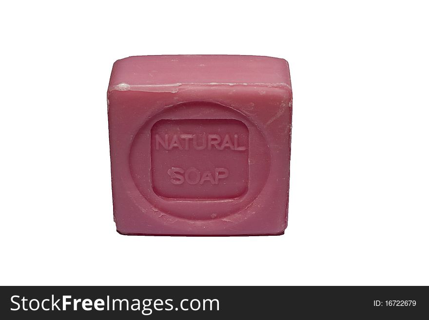 Natural soap of pink color