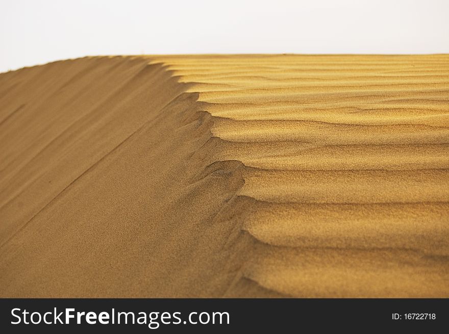 Sand dune in the Jaisalmer desert in India. Sand dune in the Jaisalmer desert in India