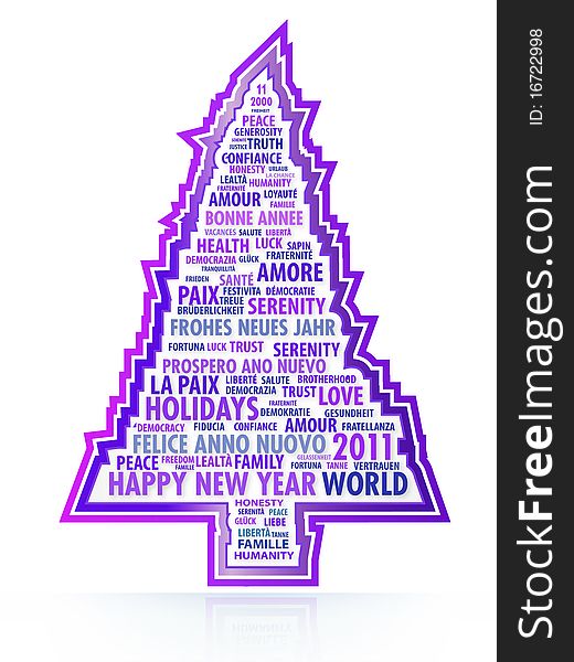 The tree of magic words of the New Year