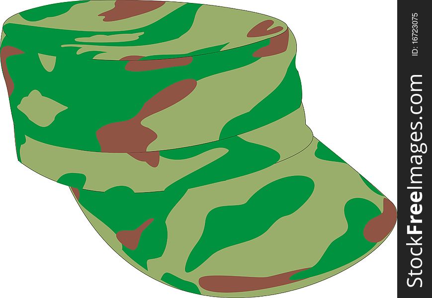 A military cap. A fashion and style