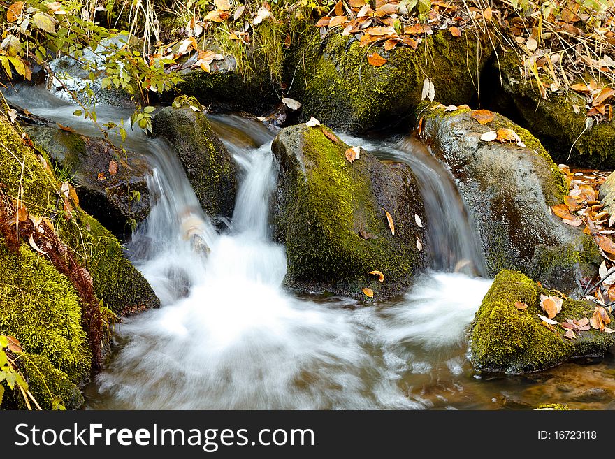 Falls On The Small Mountain River