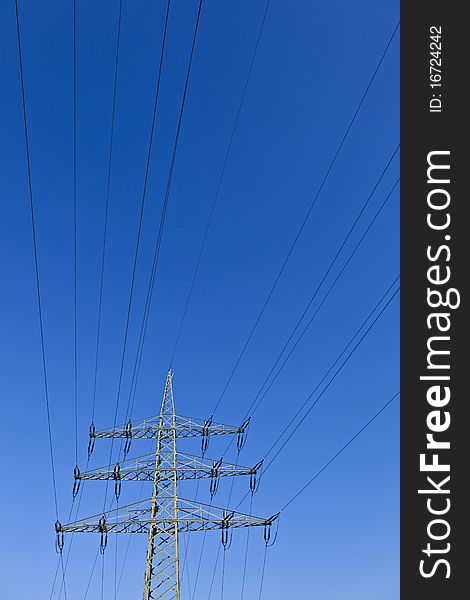 Electrical tower in beautiful landscape with sky. Electrical tower in beautiful landscape with sky