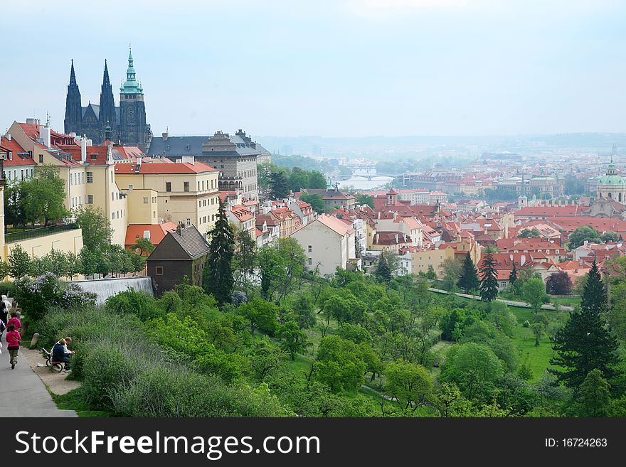 Red Roofs Of Prague S Old Town.