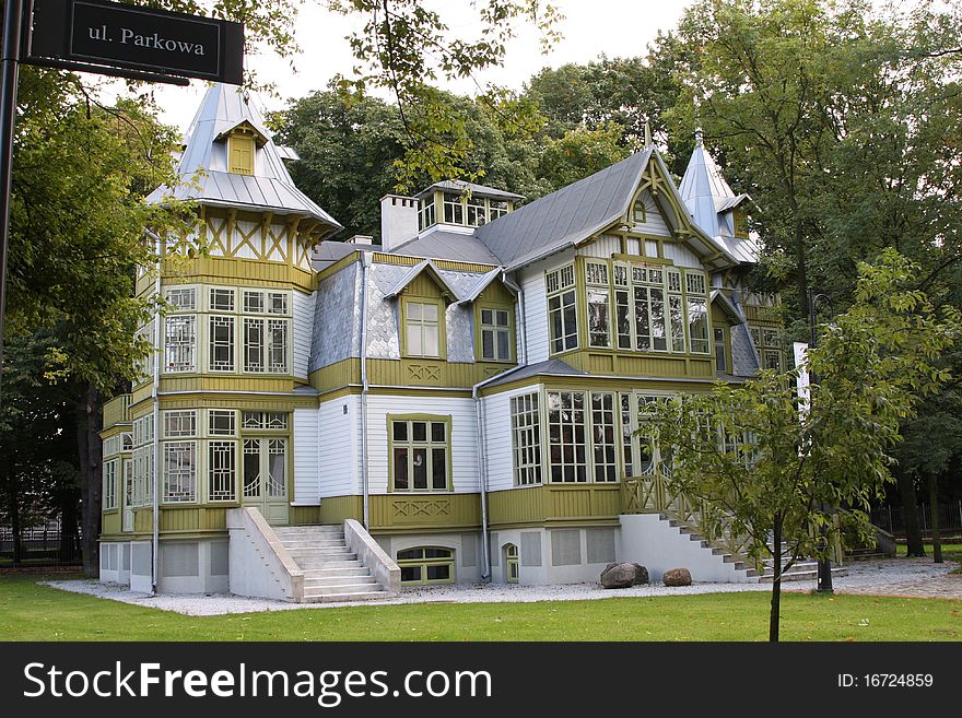 Fully restored old wooden house. Fully restored old wooden house