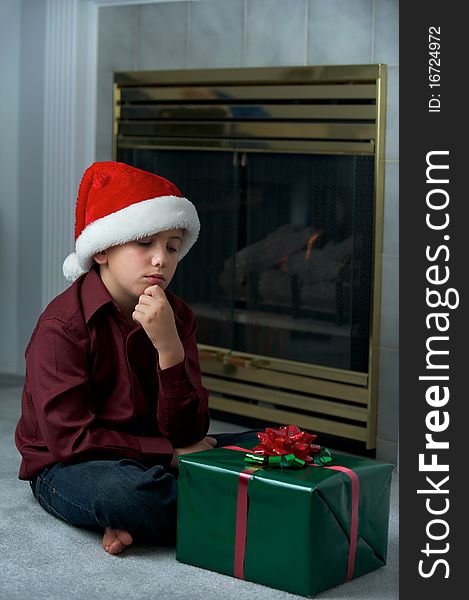 Boy Thinking About Present