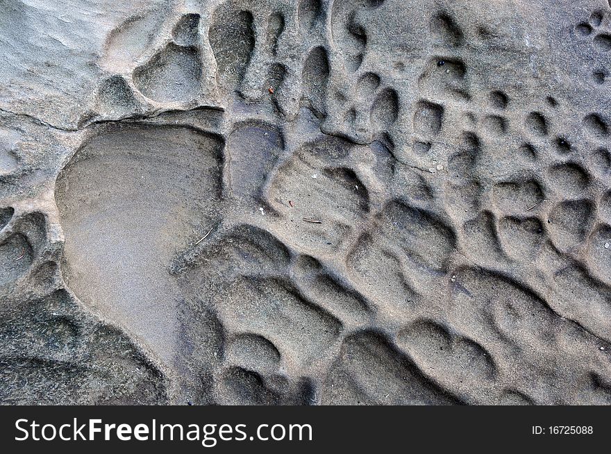 Abstract closeup of eroded texture on the beach. Abstract closeup of eroded texture on the beach