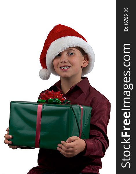 Boy with gift