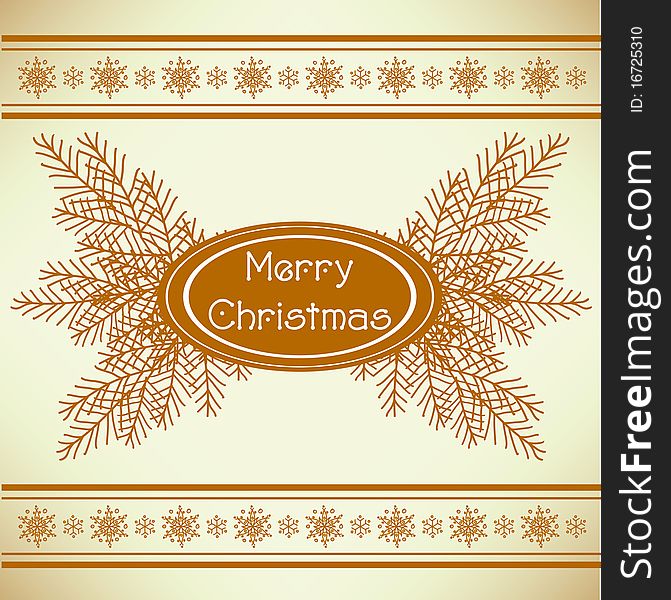 Marry Christmas Vintage Greeting Card