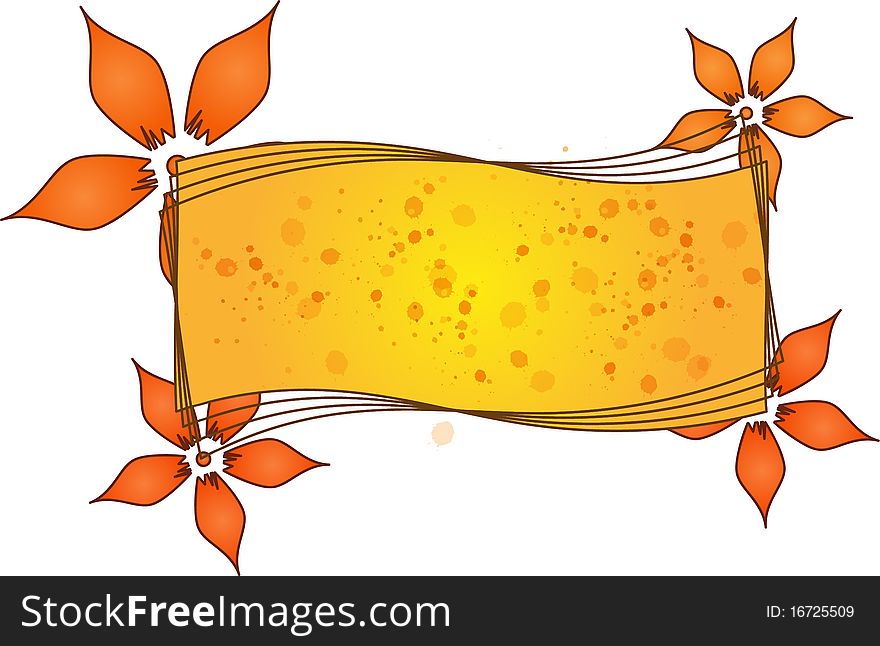 Flower frame, colored with yellow gradient. Fully . Enjoy!. Flower frame, colored with yellow gradient. Fully . Enjoy!