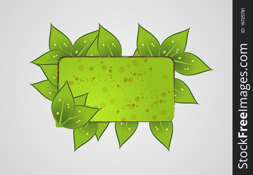 Leaf frame, colored with green gradient. Fully . Enjoy!. Leaf frame, colored with green gradient. Fully . Enjoy!