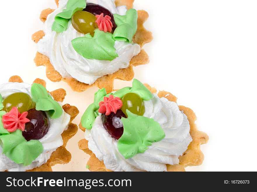 Cakes  isolated on a white background