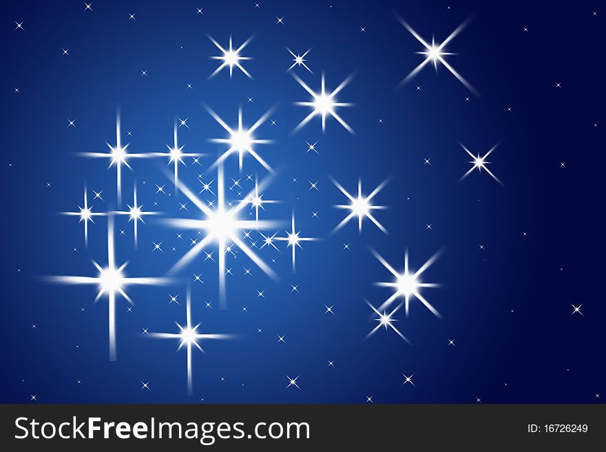 Blue stars graphic and background