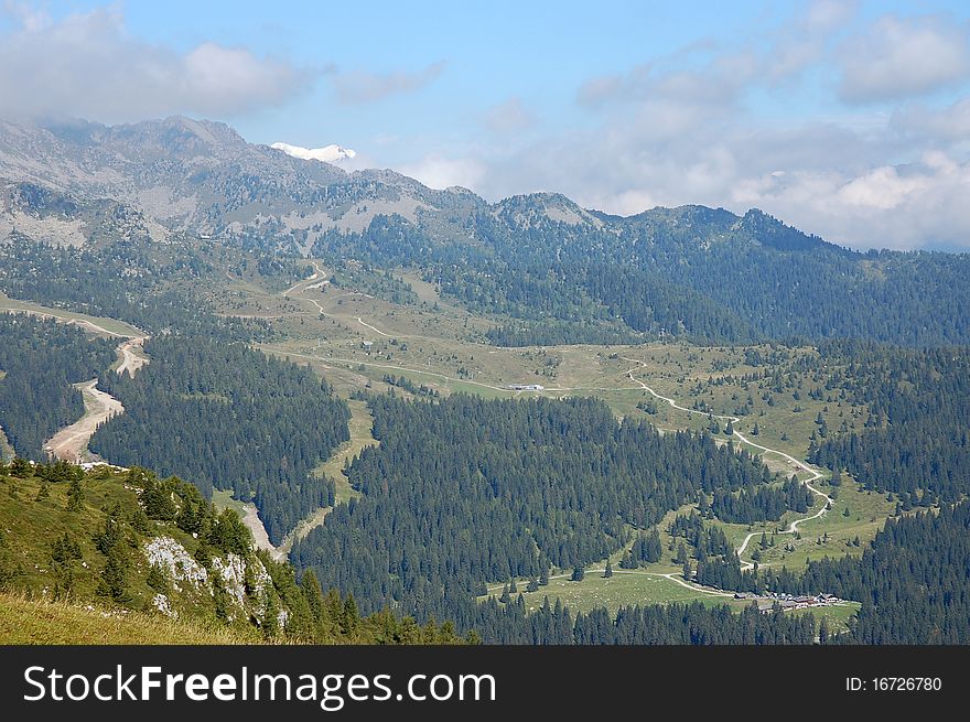 Scenic mountain landscape in South Tirol. Scenic mountain landscape in South Tirol.