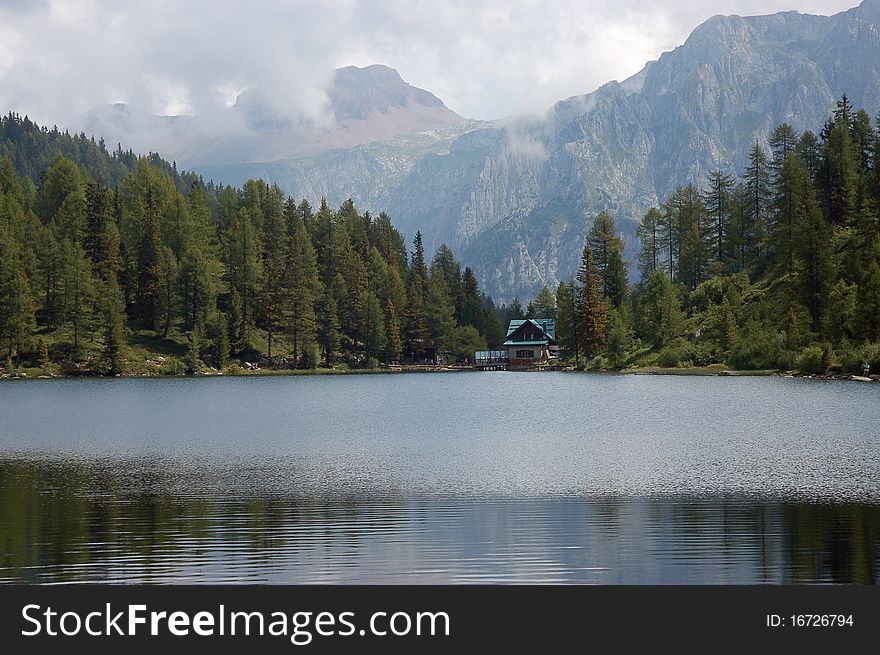 Nambino lake -1768 m. in Brenta Dolomites, Italy. Nambino lake -1768 m. in Brenta Dolomites, Italy.