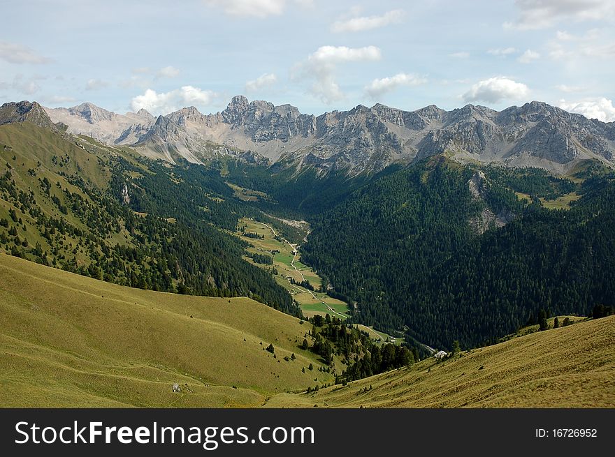 Scenic mountain landscape in South Tirol. Scenic mountain landscape in South Tirol.