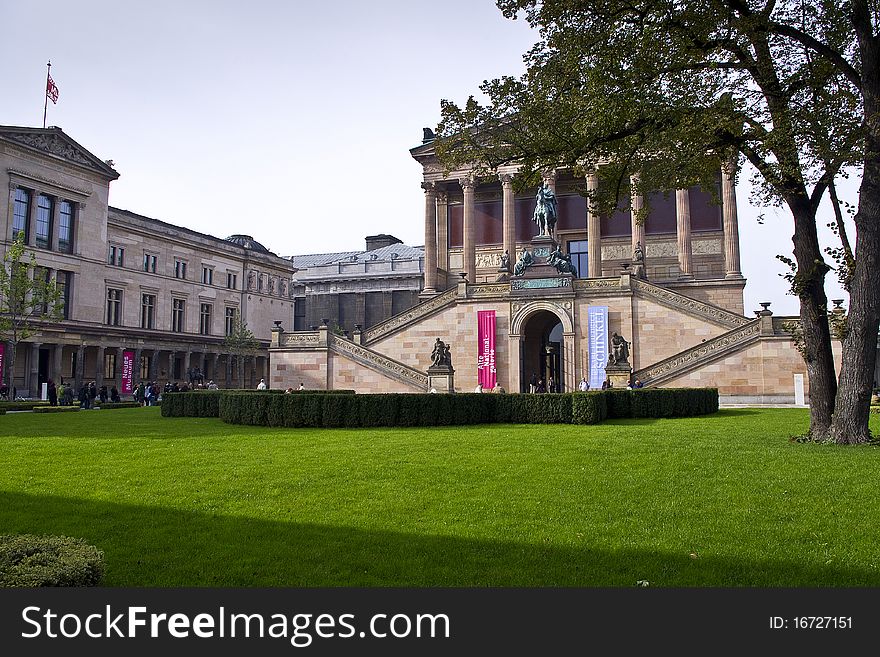 The Alte Nationalgalerie (Old National Gallery) in the city center of Berlin. The Alte Nationalgalerie (Old National Gallery) in the city center of Berlin