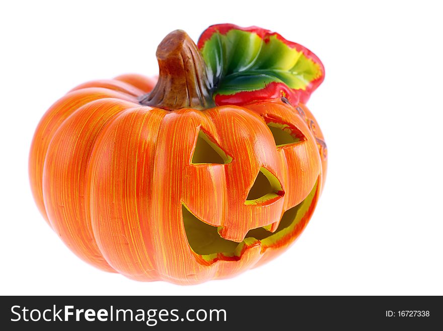 Halloween Pumpkin. Scary Jack. Isolated on white background