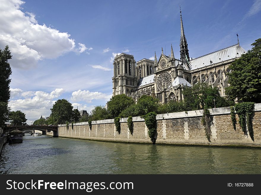 A famous cathedral in France. A famous cathedral in France