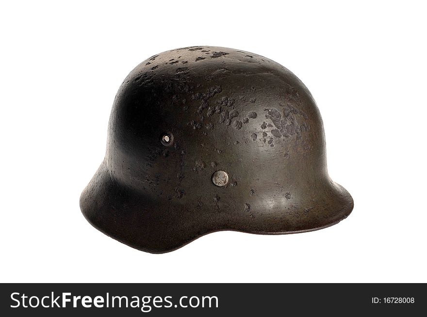 Rusty German battle helmet