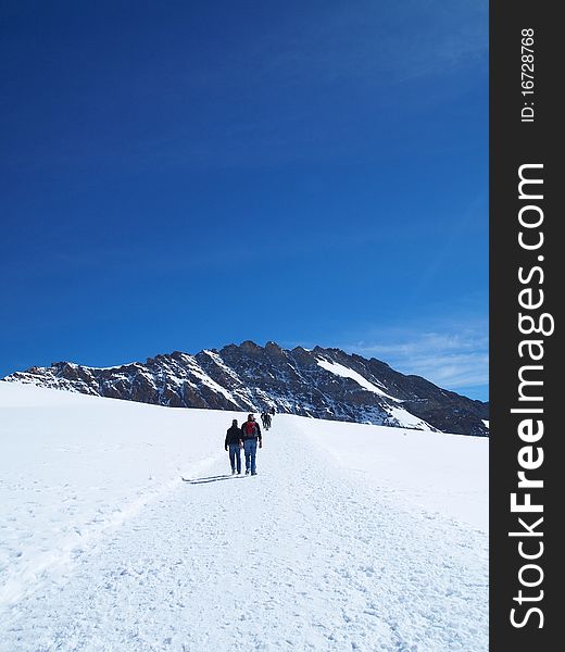 Hope on Walk Way at Jungfraujoch in Switzerland