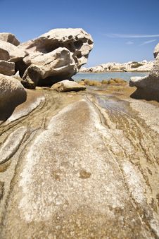 Rocks Eroded By Water And Wind Royalty Free Stock Images