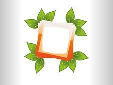 Shiny Leaf Frame Stock Photo