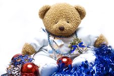 Soft Bear With Christmas Decorations Royalty Free Stock Image Soft Bear With Christmas Decorations Royalty Free Stock Image