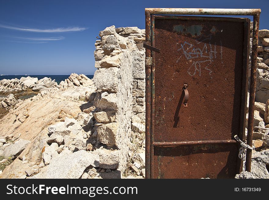 Ruins Of A Bunker On The Coast Of Sardinia