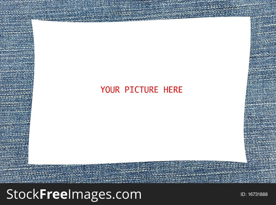 A Blue Jean Picture Frame