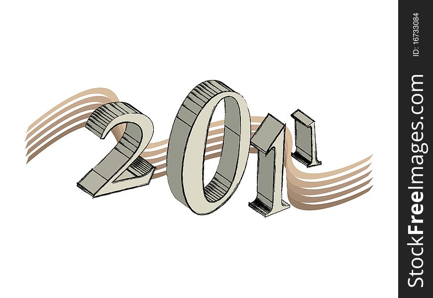 2011 year logo abstract illustration. 2011 year logo abstract illustration