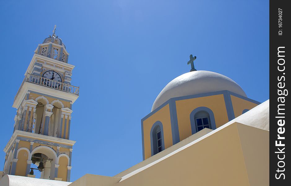 Orthodox church on santorini, greece. Orthodox church on santorini, greece