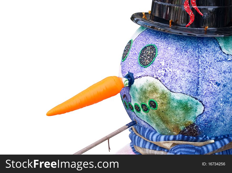 Purple Snowman S Head, Isolated