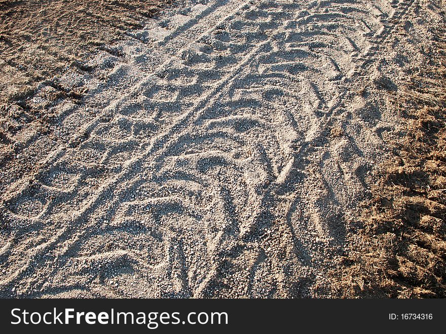 Mechanization Footprints On Grainy Soil