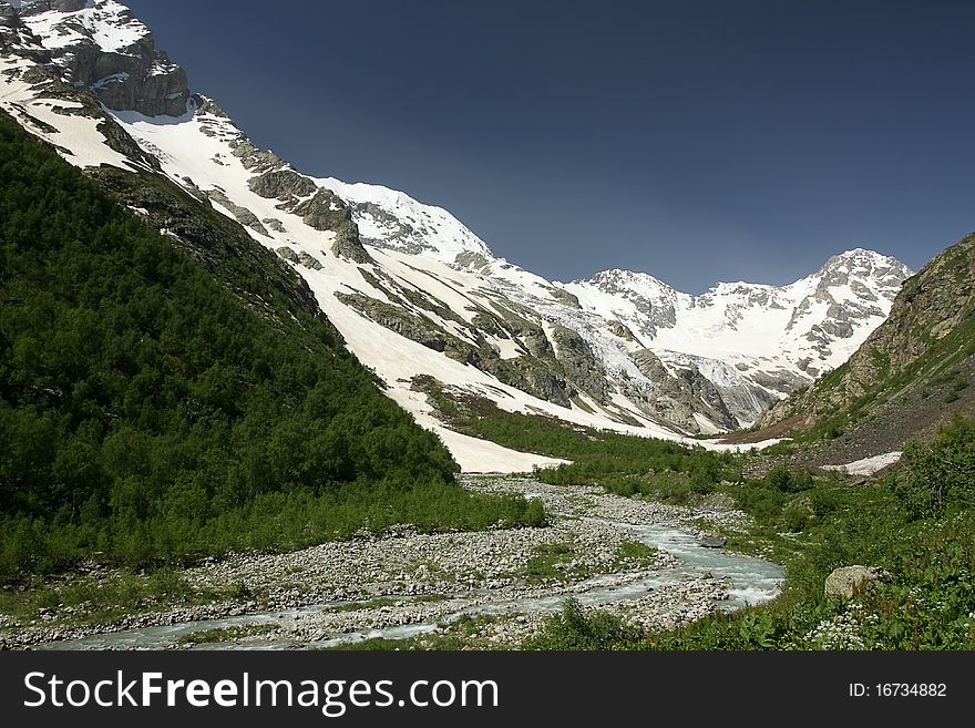 Mountain Tana on Caucasus republic North Ossetia, Russian Federation