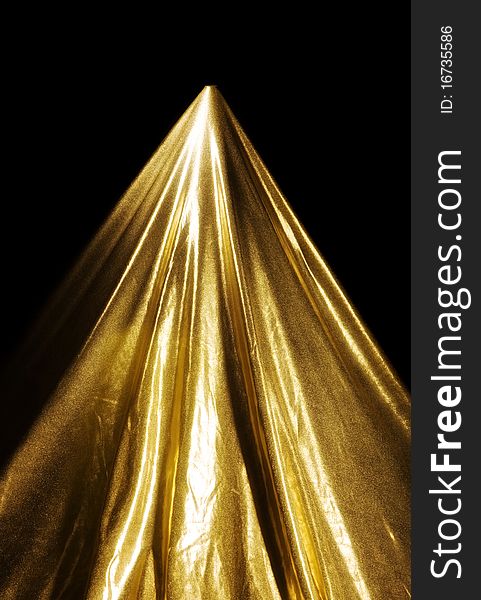 Picture of the abstract gold fabric fold