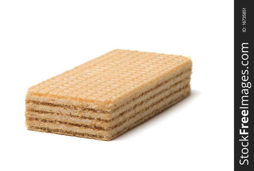 Wafer close up it is isolated on a white background. Wafer close up it is isolated on a white background.