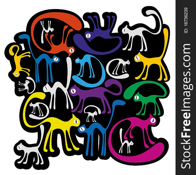 Colorfull cats