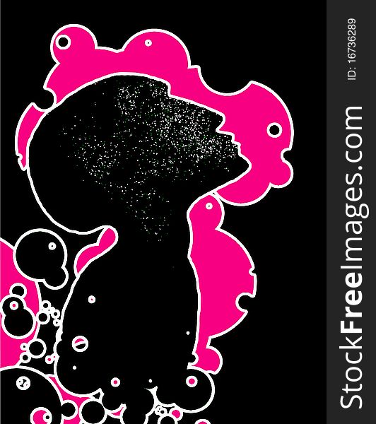 Black head with pink mind
