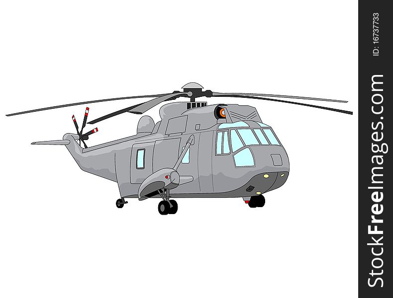 Cargo Helicopter Illustration