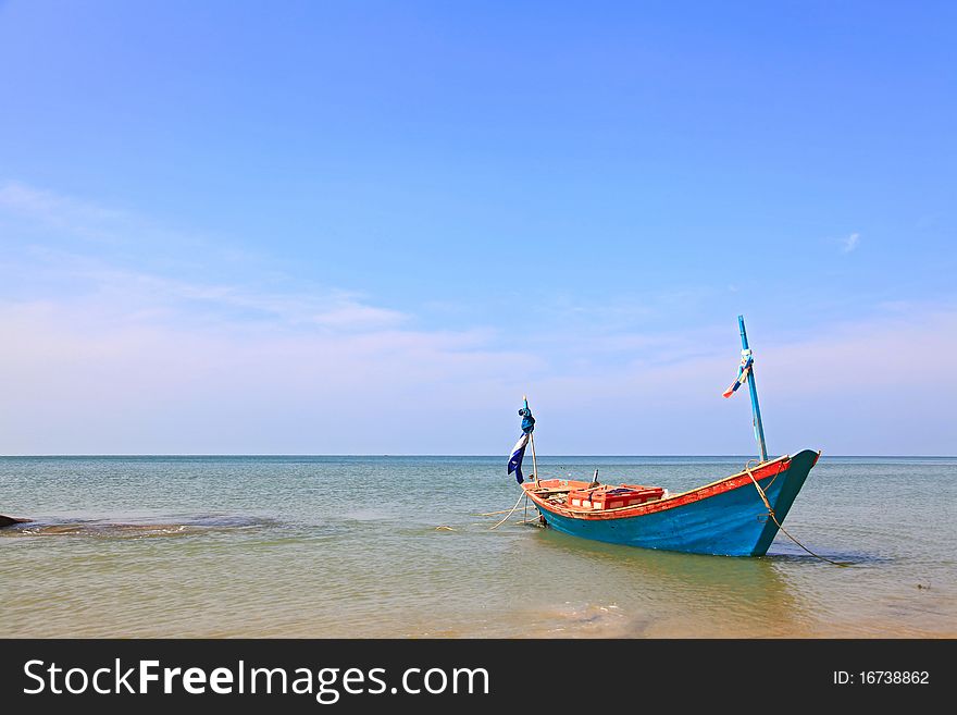 Long Tail Boat on the beach