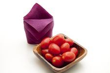 Cherry Tomatoes With Napkin Royalty Free Stock Photo