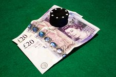 Money And Poker Chips Royalty Free Stock Photography Money And Poker Chips Royalty Free Stock Photography