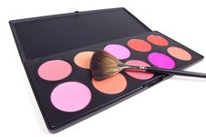 Make-up Brush On Eyeshadows Palette Royalty Free Stock Image Make-up Brush On Eyeshadows Palette Royalty Free Stock Image