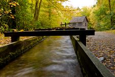 Water Flowing In Mingus Mill Stock Photography