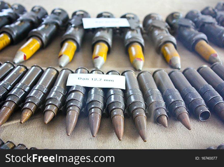 Old Bullets that was used during the Vietnam war