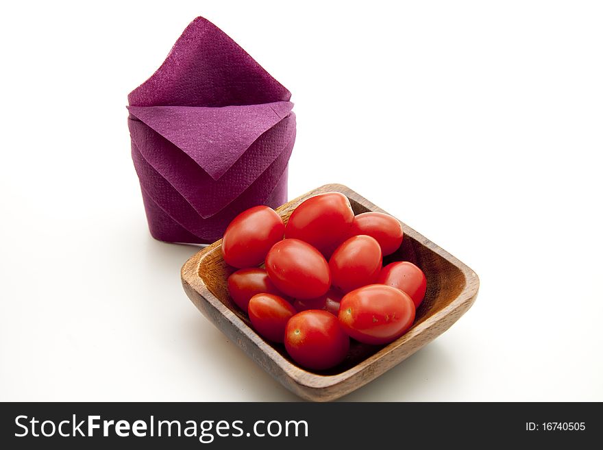 Cherry Tomatoes With Napkin