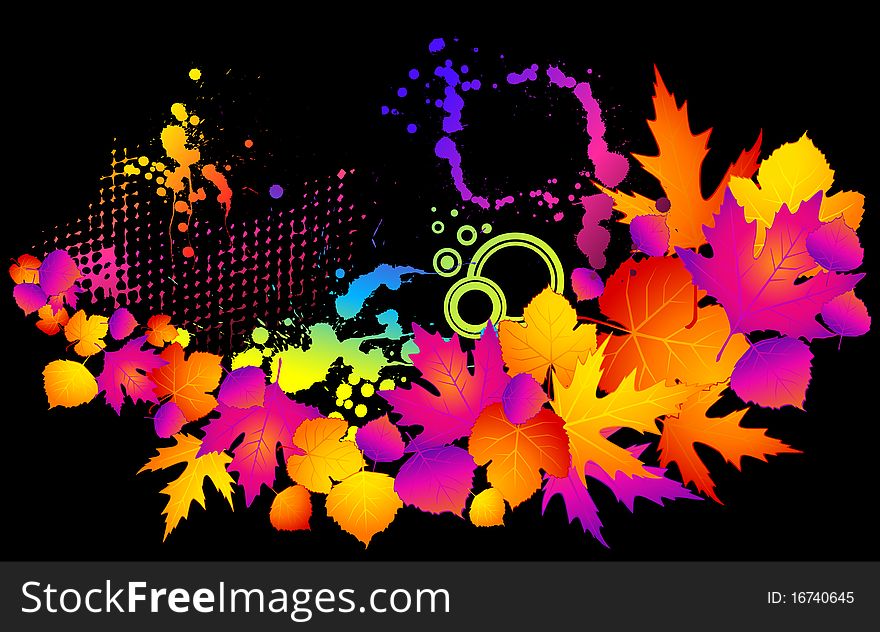 Background With Autumnal Leaves.