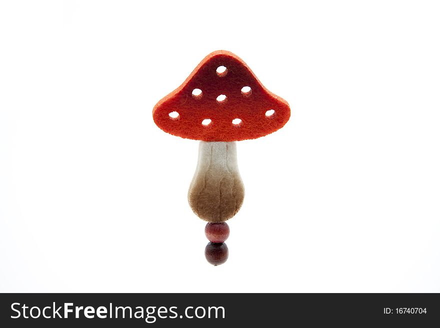 Fly agaric cut of felt