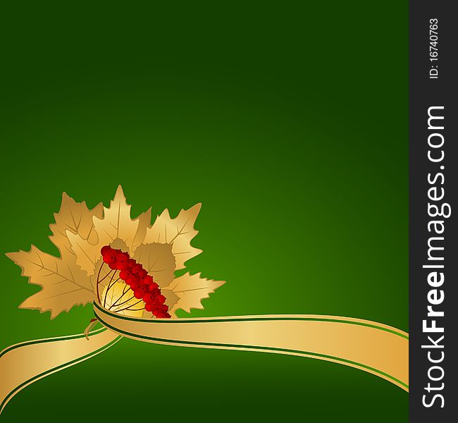 Background with autumnal leaves for design. Background with autumnal leaves for design