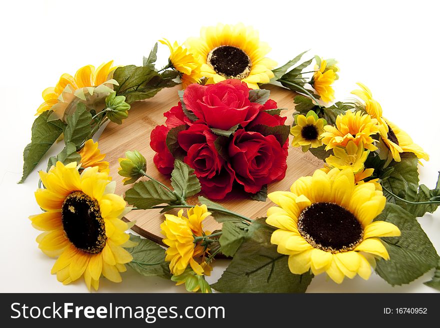 Roses With Sunflowers